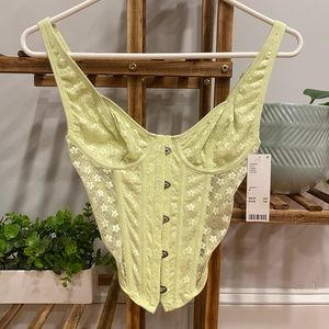 Lime green corset top